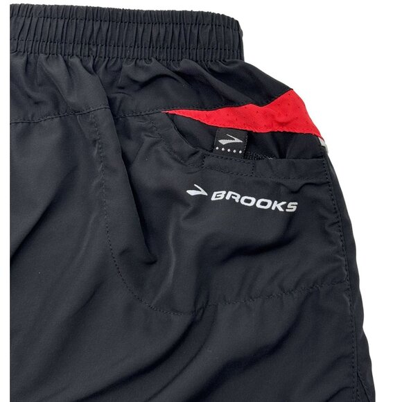 Brooks Shorts Men's Size M Black Running Shorts Lined Pockets reflective Fabric - Picture 8 of 10